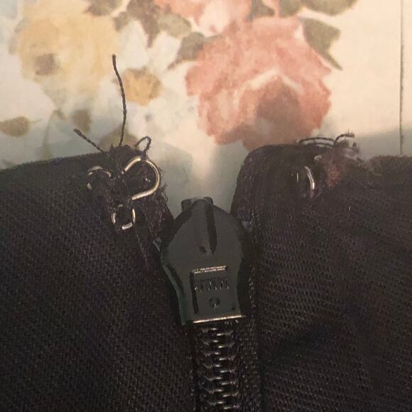 Gap Black, White, Brown Striped Pinstriped Straight Skirt - Picture 8 of 10